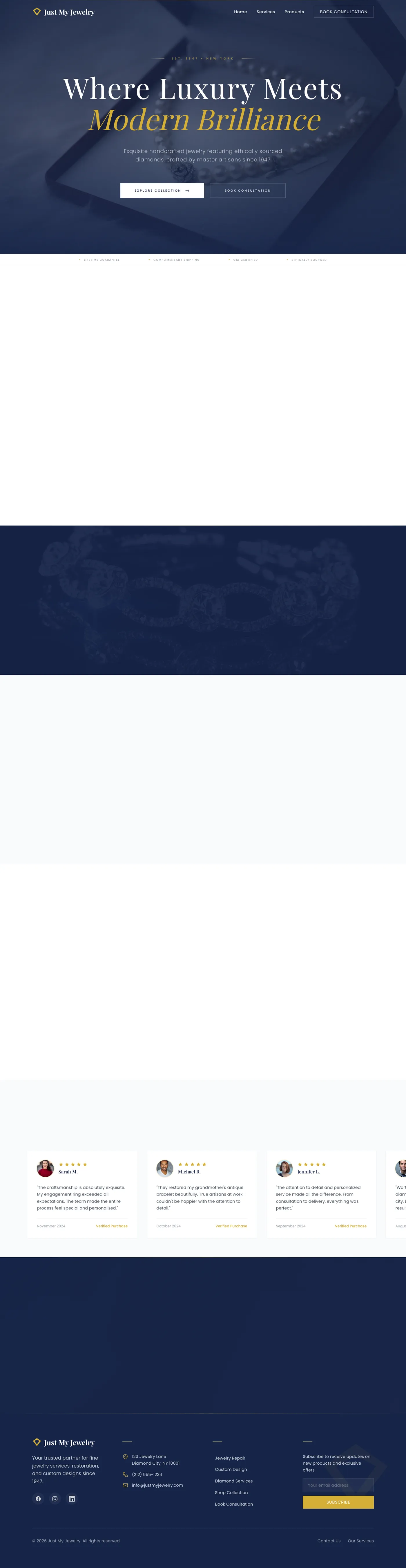 A homepage that puts the products front and center.