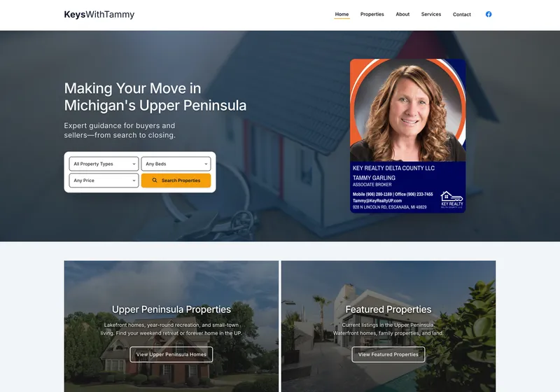 Modern real estate website for a Michigan realtor
